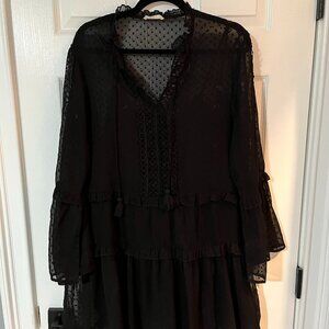 Black lace flowy dress